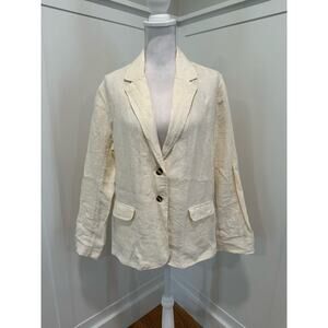 Roller Rabbit Linen Blazer in Cream - Size M